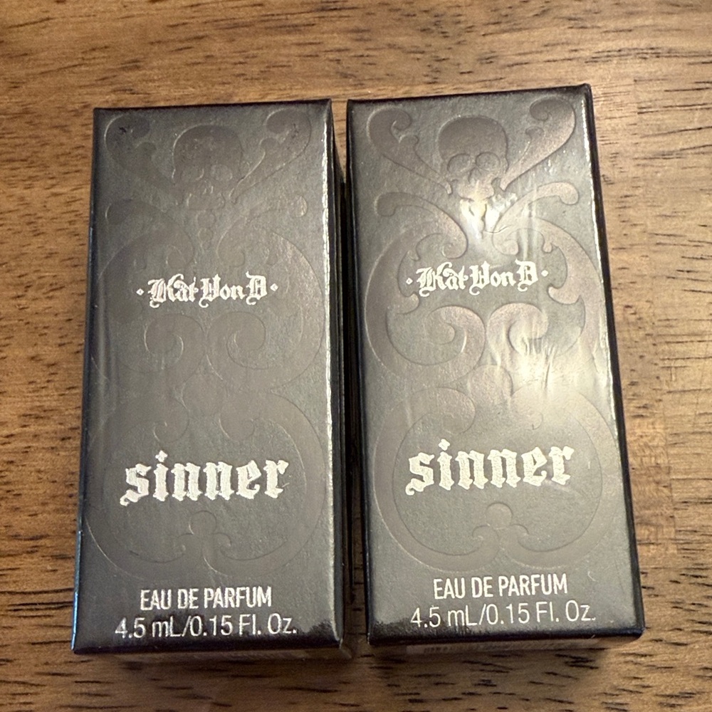 Kat Von D Sinner Eau de Parfum Duo New on Sealed Box 4.5ML Set of 2